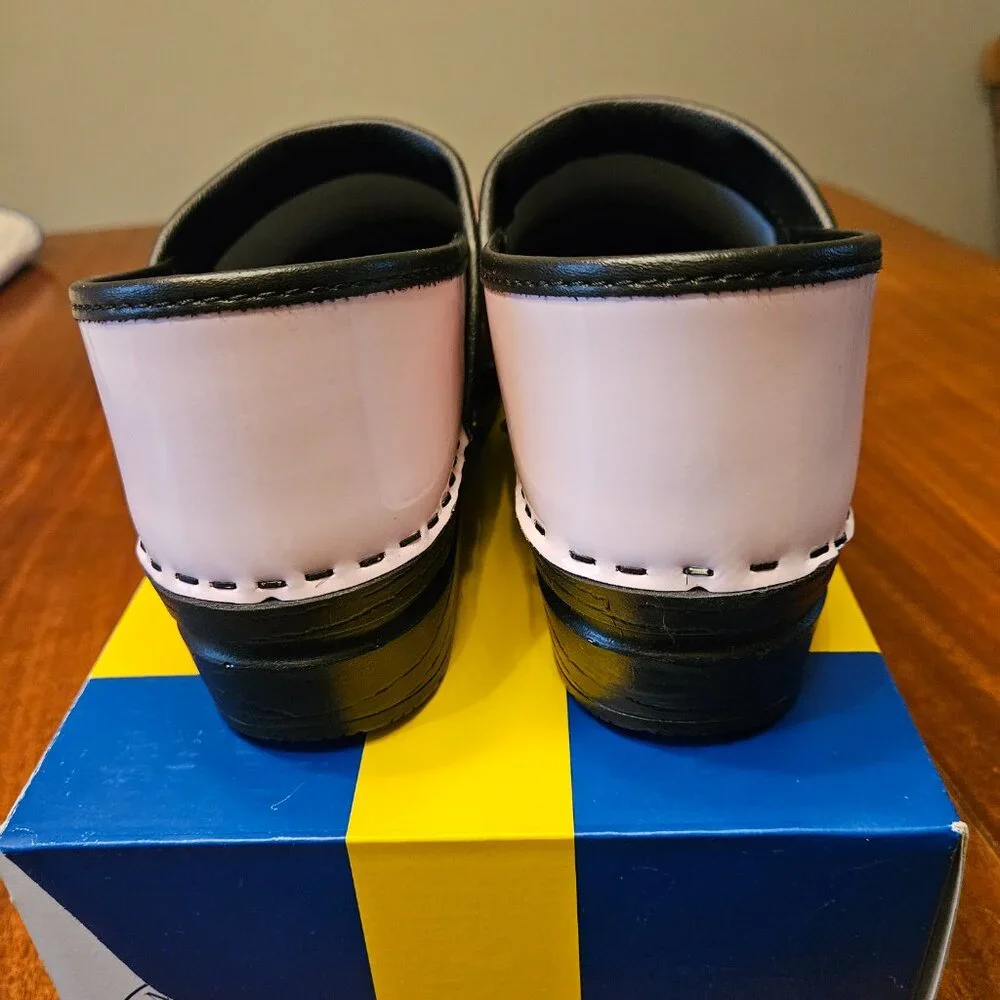 BJORK PRO ELSA Patent Leather Clogs Pink Size EU-40, US 9-9.5 NEW IN BOX - Picture 10 of 12